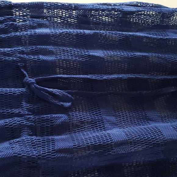 Karlywindow Crochet Swimsuit Cover-up in Sea Blue Size Medium NWOT - Picture 4 of 11